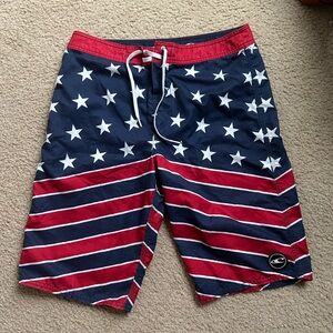 Men’s O’Neill American Flag Swim Trunks